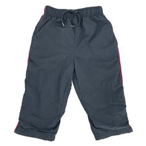 Carter’s Snowpants Black Red Stripe Zipper Cuff Winter Unisex Toddler Size 2T